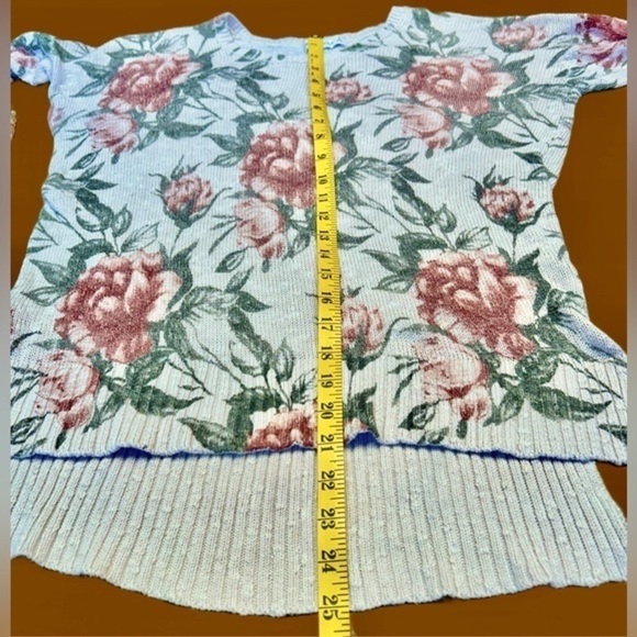 Abercrombie & Fitch Floral Boat Neck Long-Sleeved High-Low Sweater, S - Picture 14 of 15